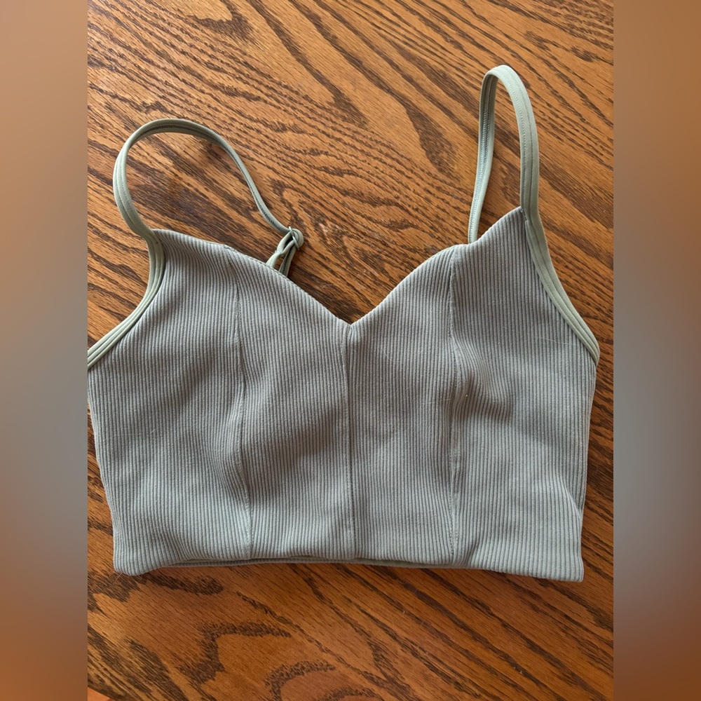 XS Green sports bra